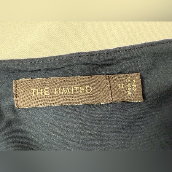 The Limited Navy Blue One Shoulder Knee Length Cocktail Dress Size 8 - Picture 5 of 12